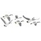 Flying Canada Geese Wall Stencil | 142R by Designer Stencils | Animal & Nature Stencils | Reusable Art Craft Stencils for Painting on Walls, Canvas, Wood | Reusable Plastic Paint Stencil for Home Makeover | Easy to Use & Clean Art Stencil